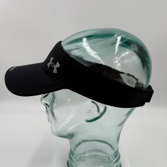 Under Armour UA Launch Visor Black & Silver Mens OSFM Adjustable Run Workout - Picture 2 of 8